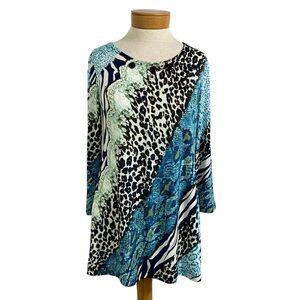 Max & Rina Sz Small Animal Print Tunic